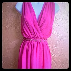 Pink Egyptian Princess Dress w/ Gold Braided Belt
